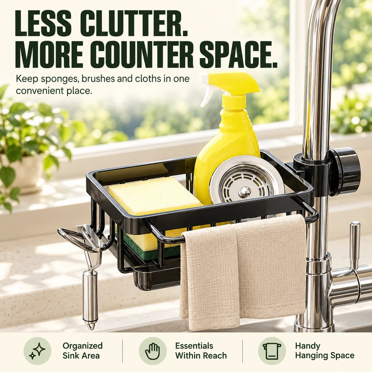 Open basket and removable tray collect drips