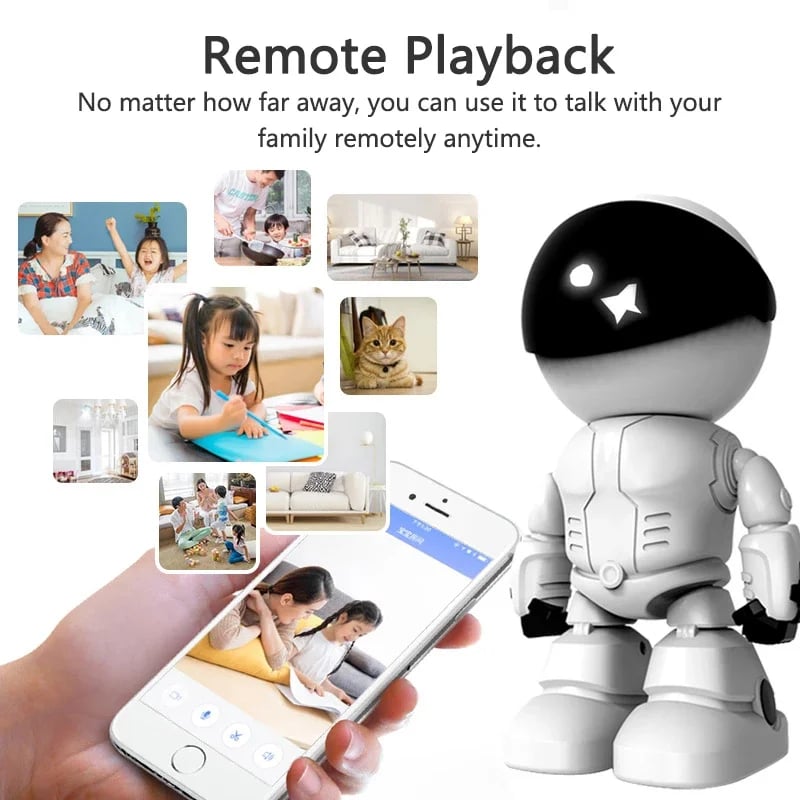 1MP Robot IP Camera Indoor Outdoor Security Camera WiFi Wireless Webcam (HD Version, No Card) - White 2