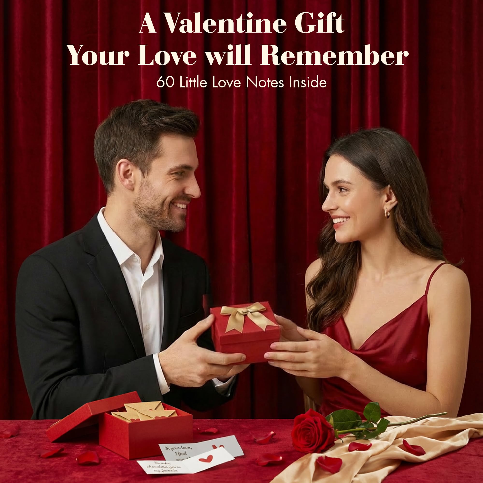 Couple exchanging gift