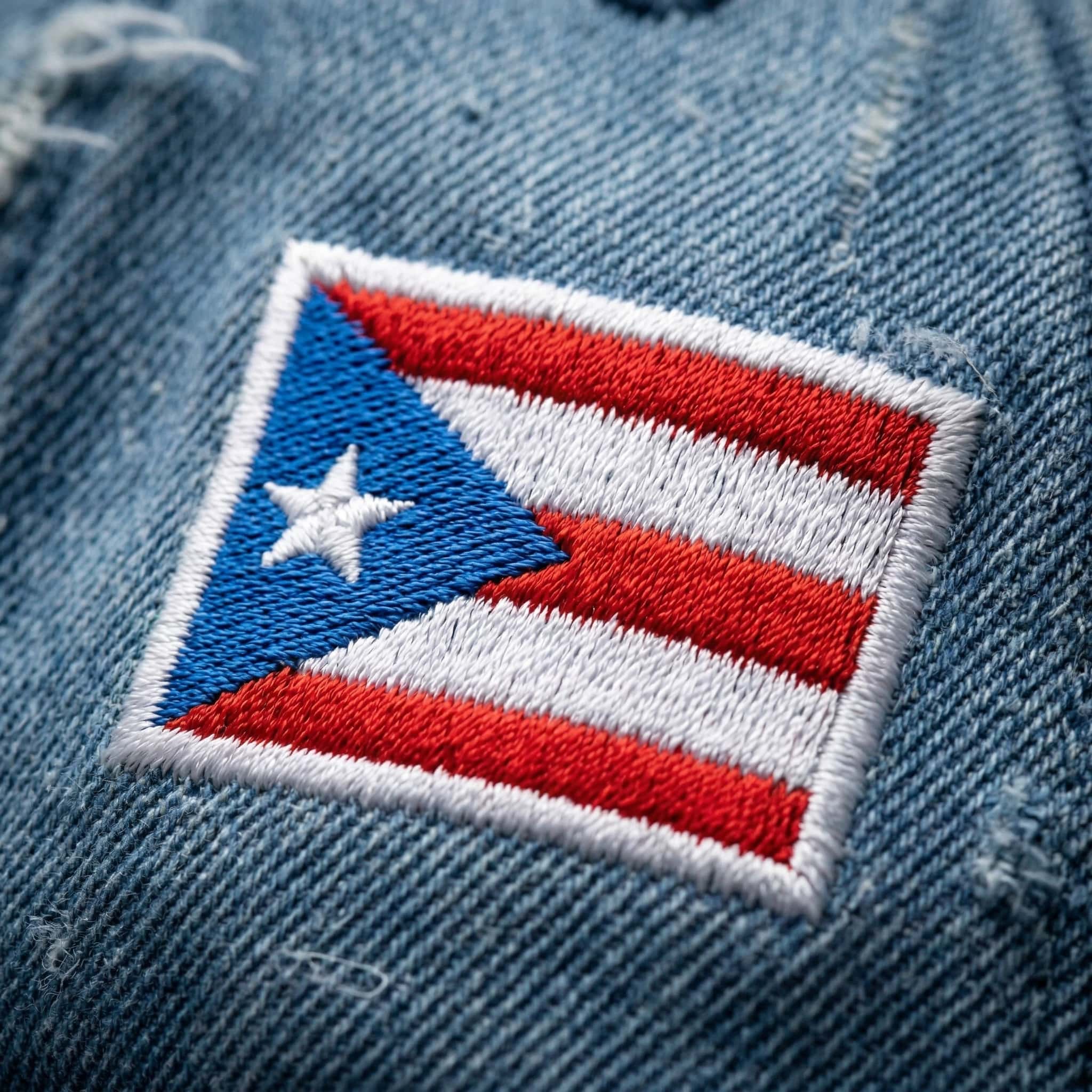 Puerto Rico Flag Patch Detail Puerto Rico Flag Patch Detail