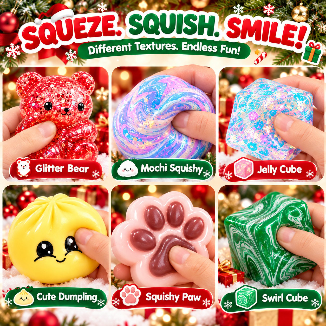 Reusable capsules and collectible squishy toys