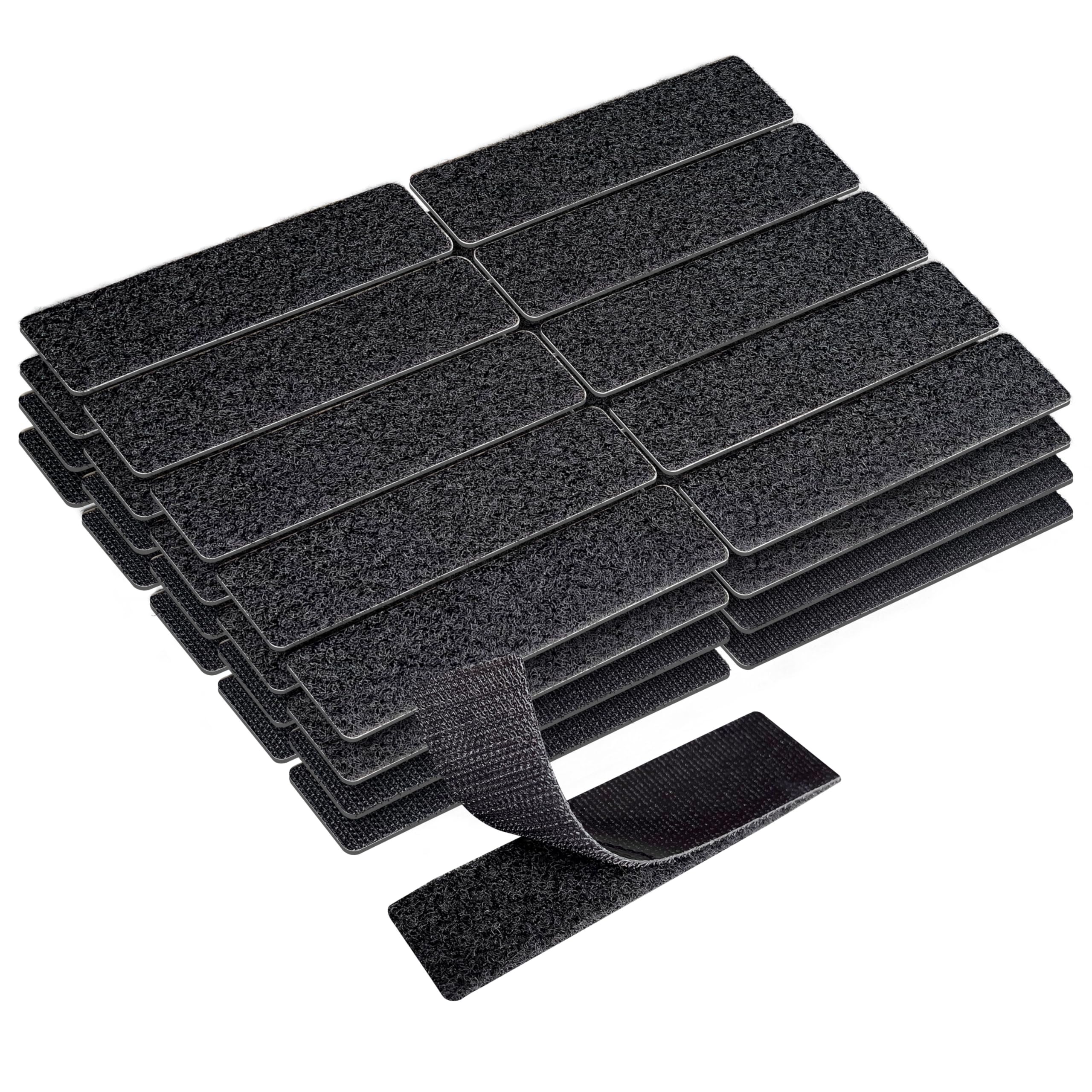40 Sets Heavy Duty Hook and Loop Strips 1x4 inch