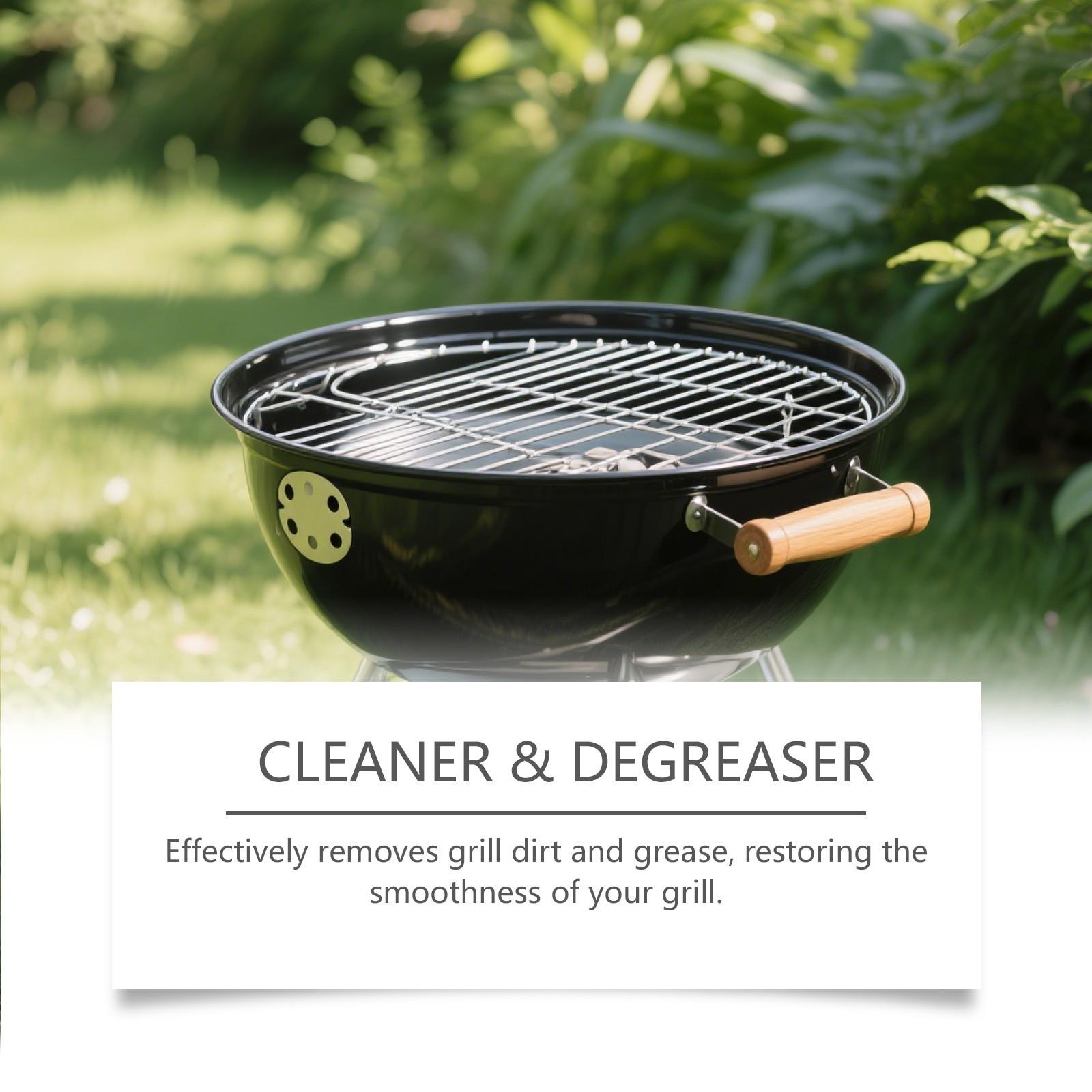 120ML BBQ Non-toxic, Heavy Duty, No Residue Grill Cleaner Degreaser Spray, All-Purpose Smoky Stain & Grease Remover, Fast-Acting Deep Cleaning Formula 120ML BBQ Non-toxic, Heavy Duty, No Residue Grill Cleaner Degreaser Spray, All-Purpose Smoky Stain & Grease Remover, Fast-Acting Deep Cleaning Formula