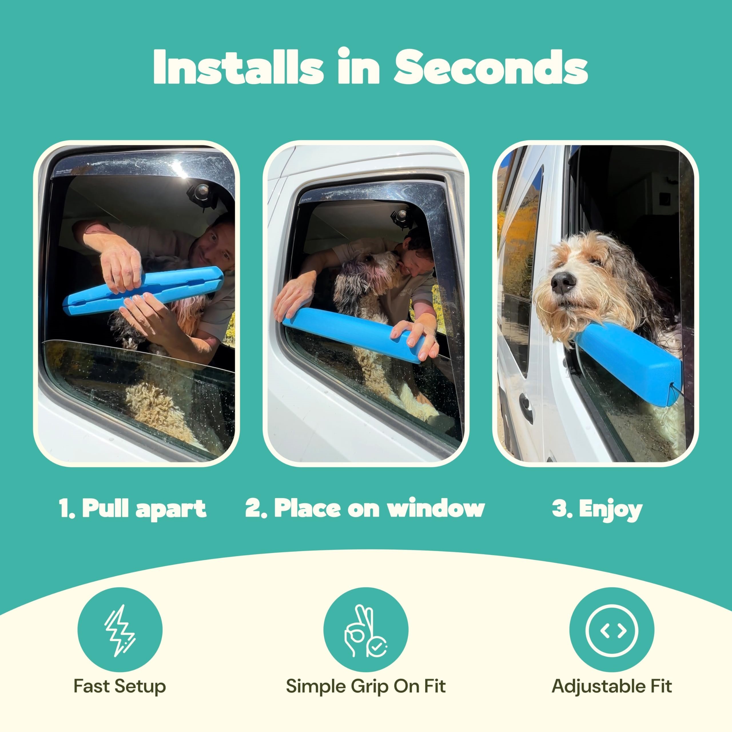 Secure dog car window cushion