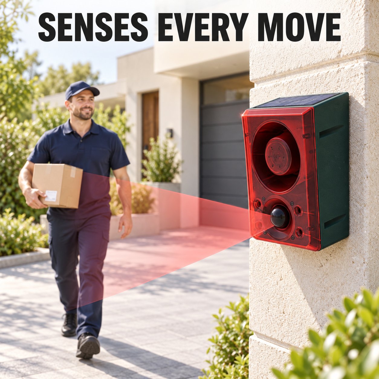 Infrared motion sensor security alarm