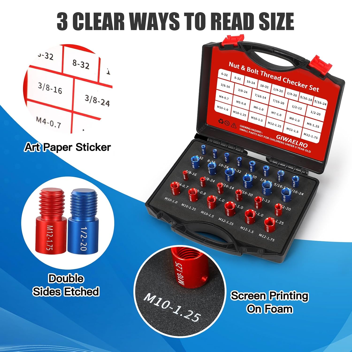 Metric & SAE Thread Checker Set – 26 or 44 Pieces view 4