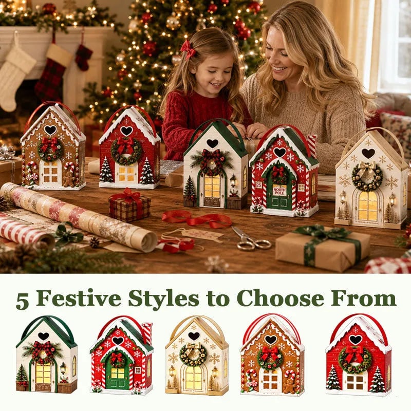 Handled Christmas gift box