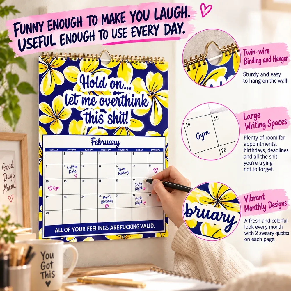 2027 Sweary Humor Wall Calendar – Vertical wall format