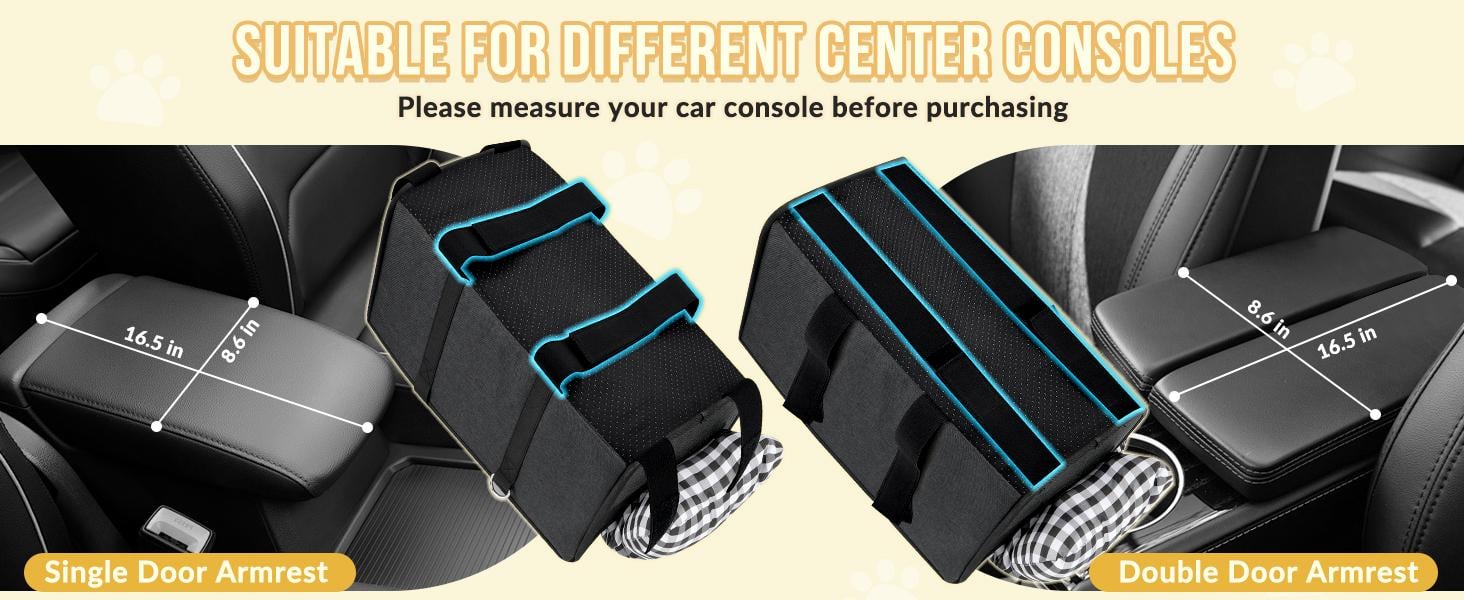 Must-Have Center Console Dog Car Seat - Anxiety Relief Small Pet Booster Seat, Ultra-Safe Armrest Dog Bed for Travel, Cozy & Secure Car Seat for Small Dogs & Cats Must-Have Center Console Dog Car Seat - Anxiety Relief Small Pet Booster Seat, Ultra-Safe Armrest Dog Bed for Travel, Cozy & Secure Car Seat for Small Dogs & Cats