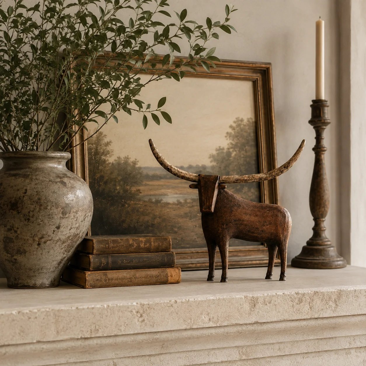 Vintage longhorn home decor