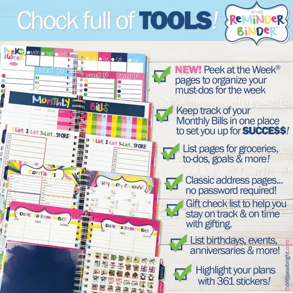 Planner tools for bills lists contacts and trackers