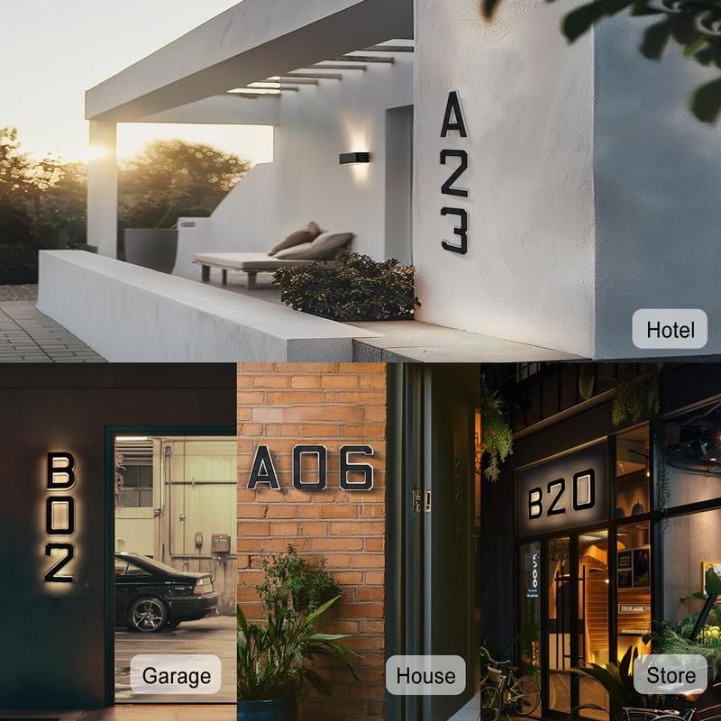 Solar House Numbers Preview