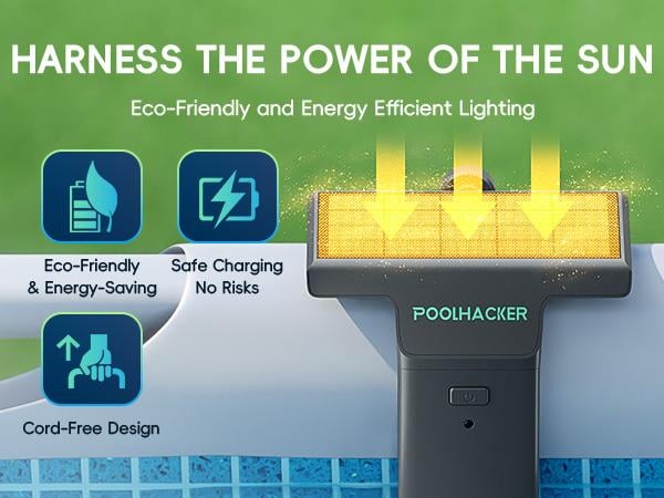 Product Introduction of Poolhacker Poolside Solar light, Solar Light for Swimming Pool, above ground pool and In ground Pool 8