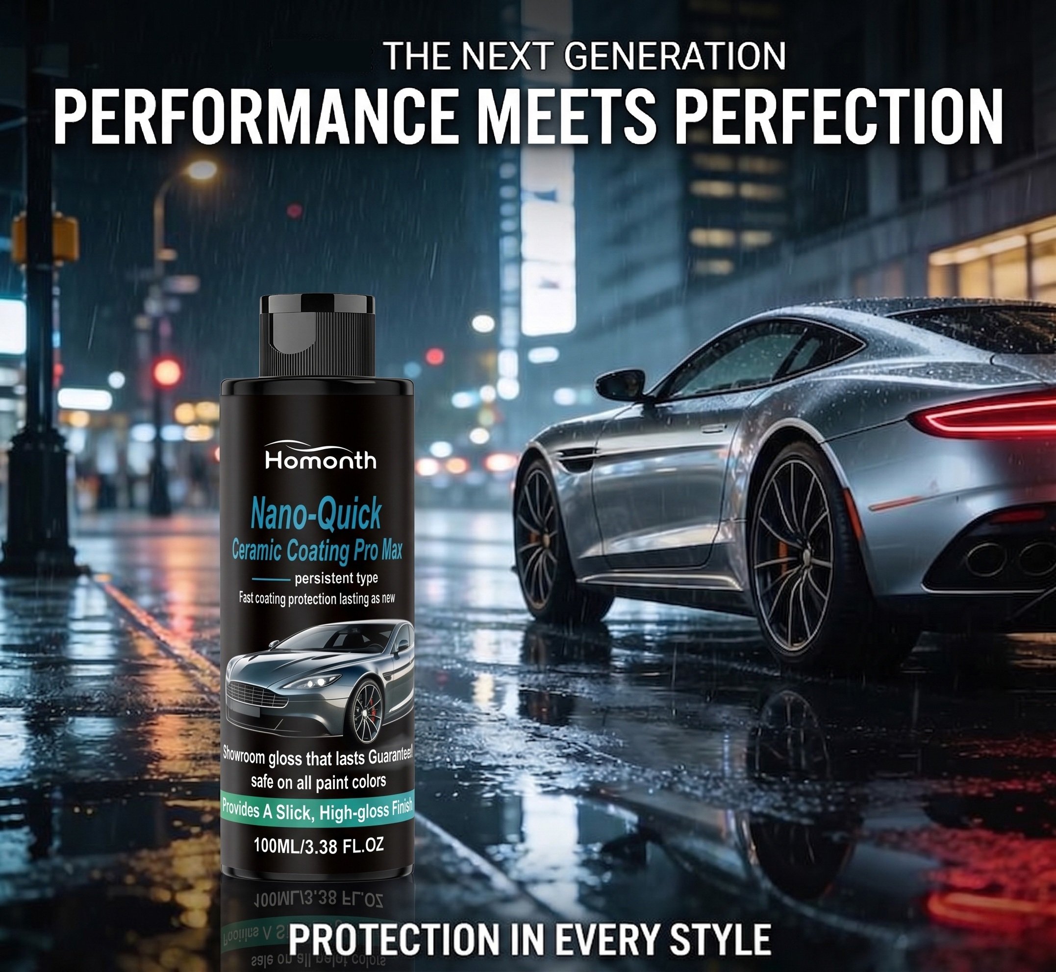 Vehicle surface after ceramic coating application