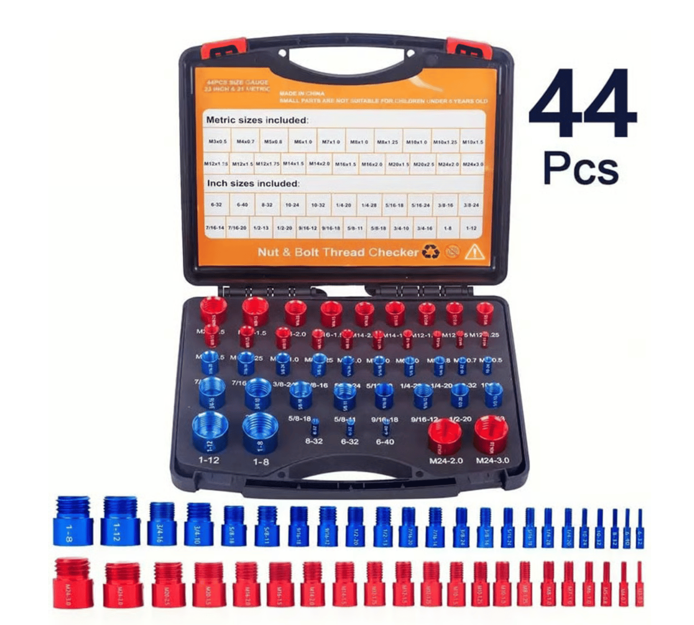 Metric & SAE Thread Checker Set – 26 or 44 Pieces further view