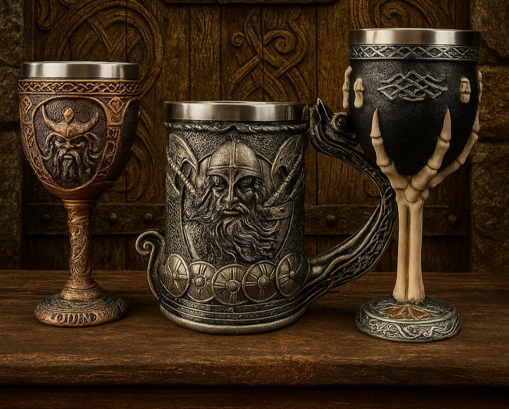 🍺Wield Your Mead with Might - Handcrafted Odin Goblets
