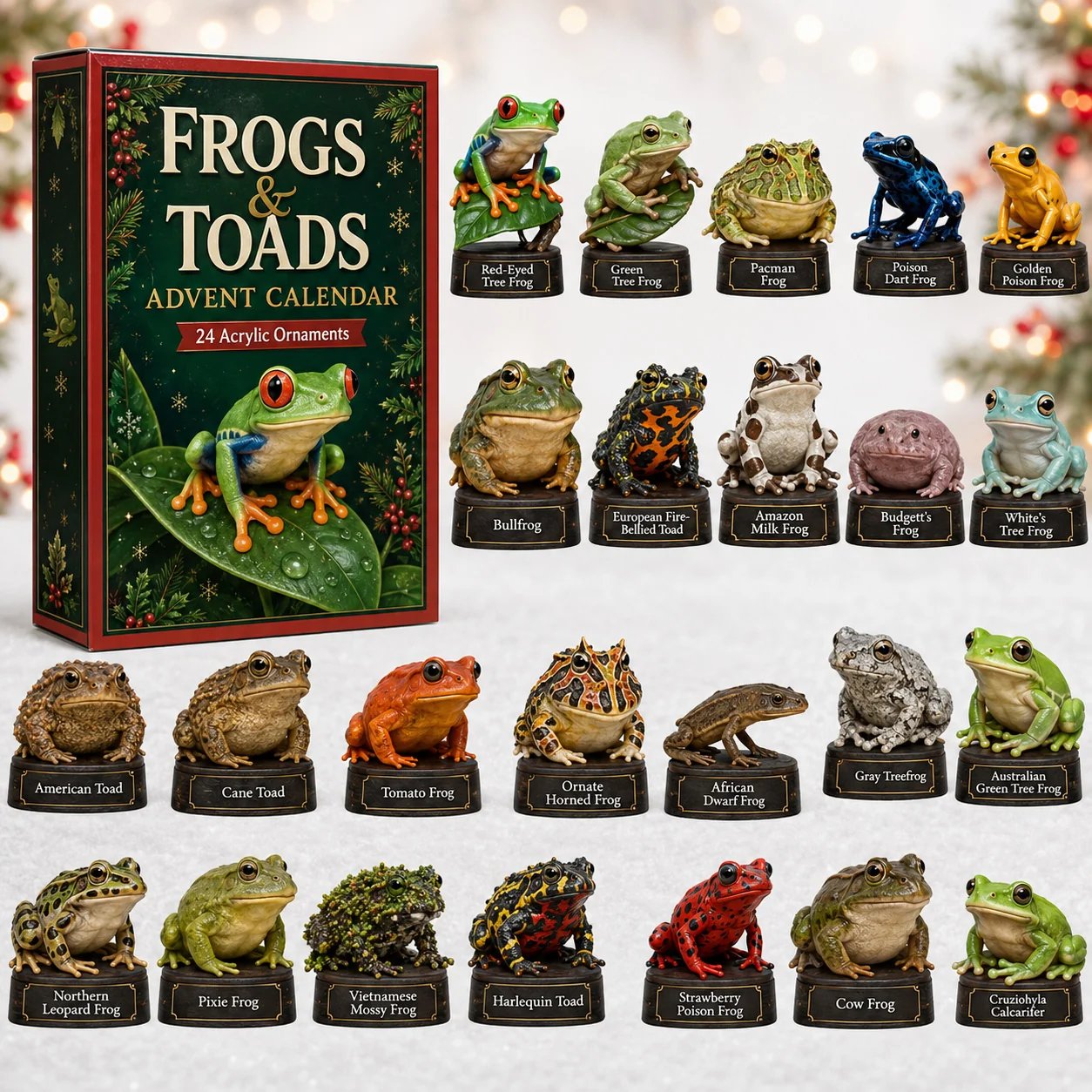 Frogs & Toads Advent Calendar 2026 – 24 Acrylic Charm Surprises