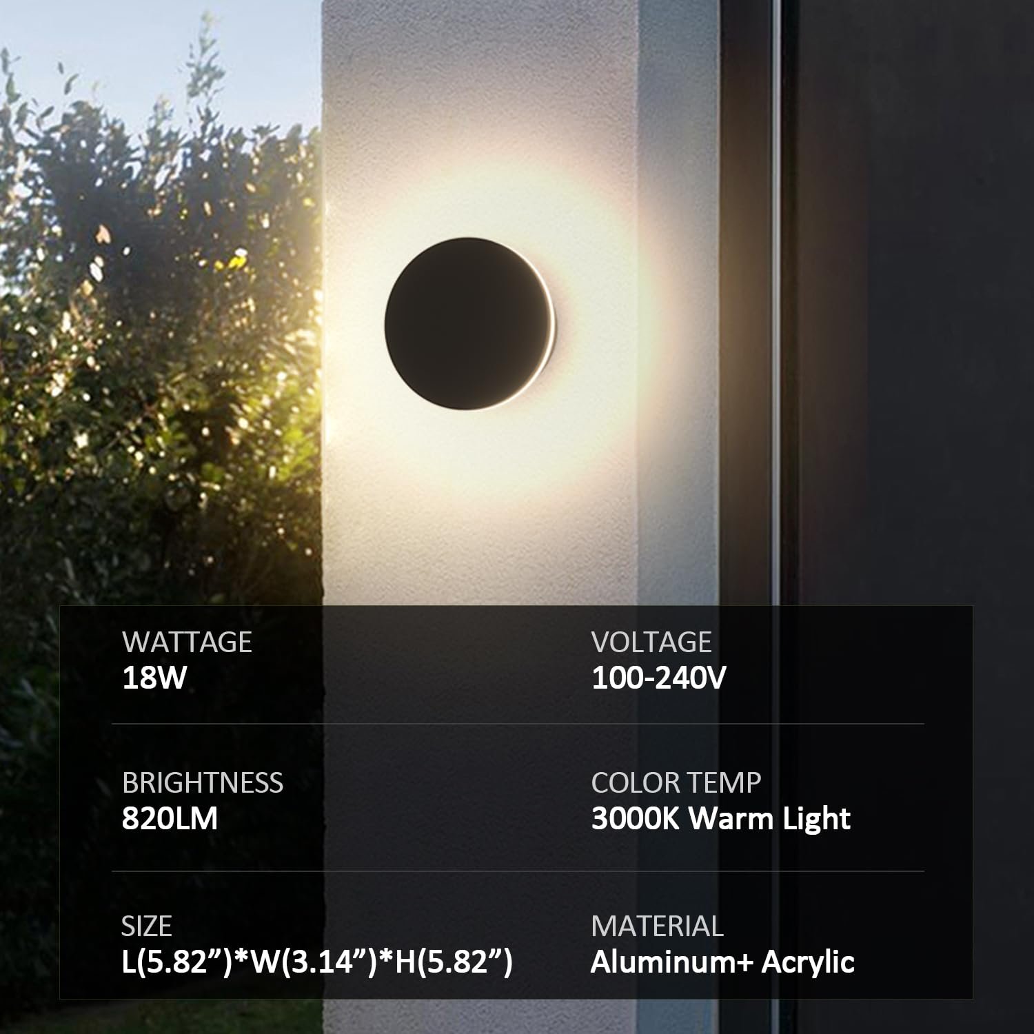 Image showing technical specifications like wattage, voltage, brightness, and color temp.