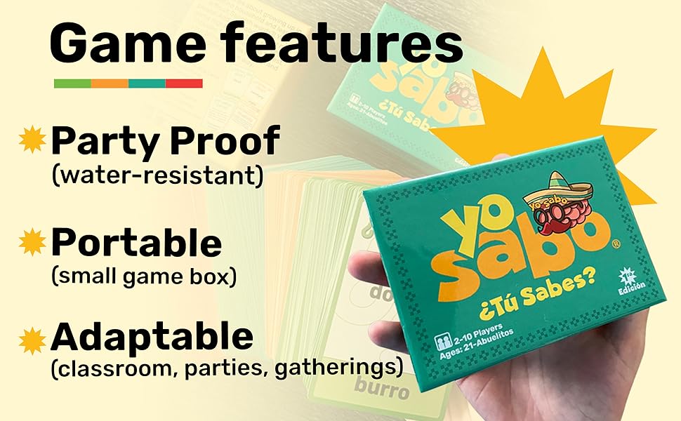 Game Features: Party Proof, Portable, Adaptable