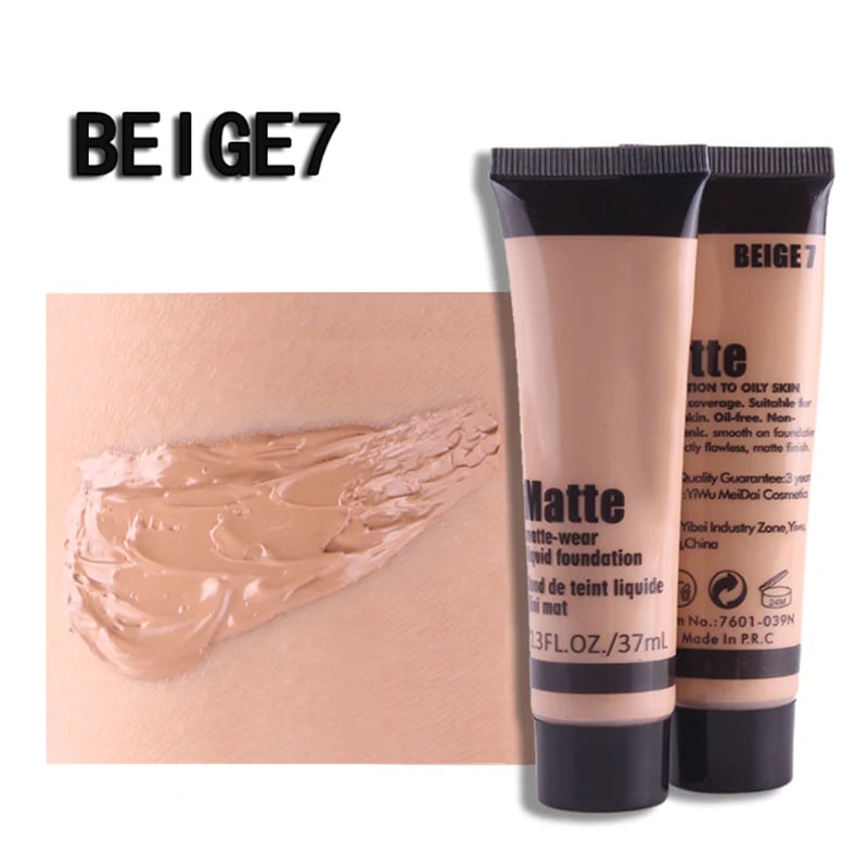Flawless matte foundation beige shade