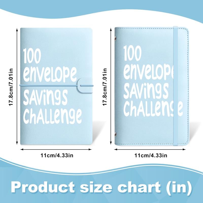 Product Introduction of 100 Days Money Saving Challenge Coin Envelope BudgetStorage Book - Binding Covers With Daily Savings Tracker,Habit-Forming System, And Cash Savings Goal Of $5050Develop A Consistent Savings Habit 0
