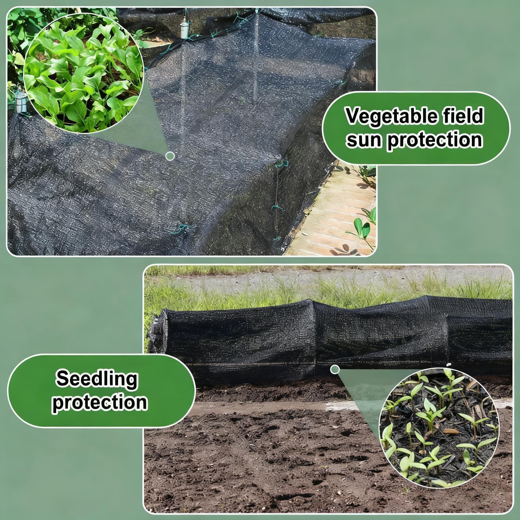 90% Blackout Cloth (Black) - 10 x 13ft UV-Resistant Shade Net with Reinforced Rivets, Suitable for Outdoor Adventures / Camping / Garden / Patio / Greenhouse.Mesh Shade Cloth，Easter gifts