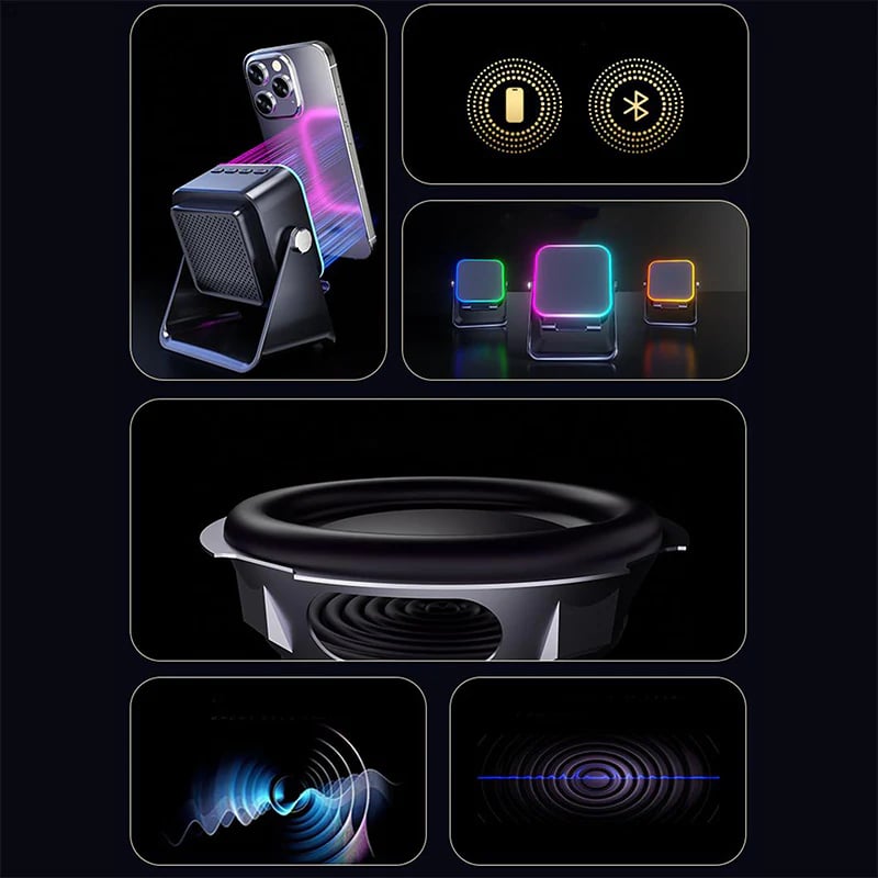 🎶📱 5-in-1 Wireless Induction Speaker & Adjustable Phone Stand detail view 1