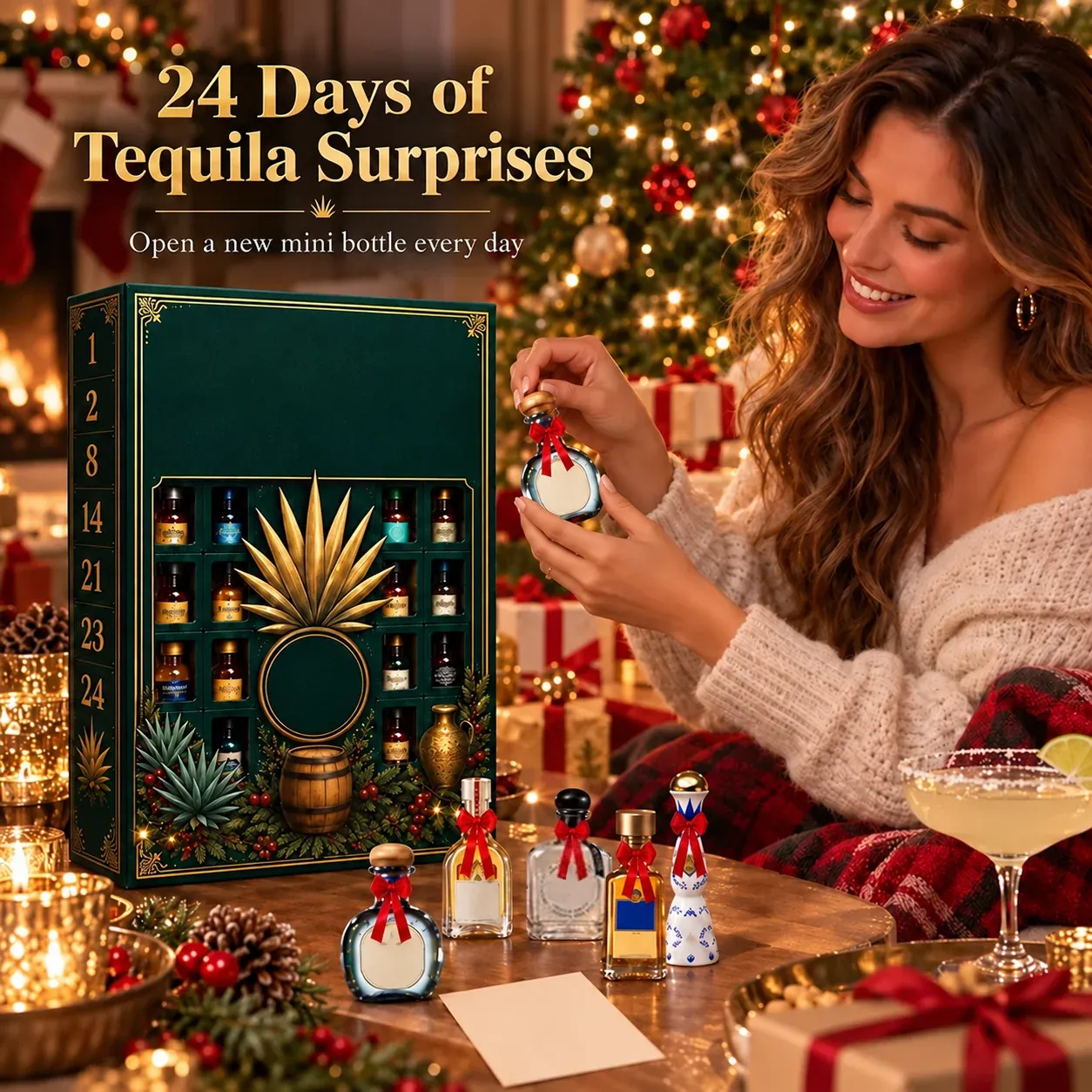 24 compartment miniature bottle advent calendar