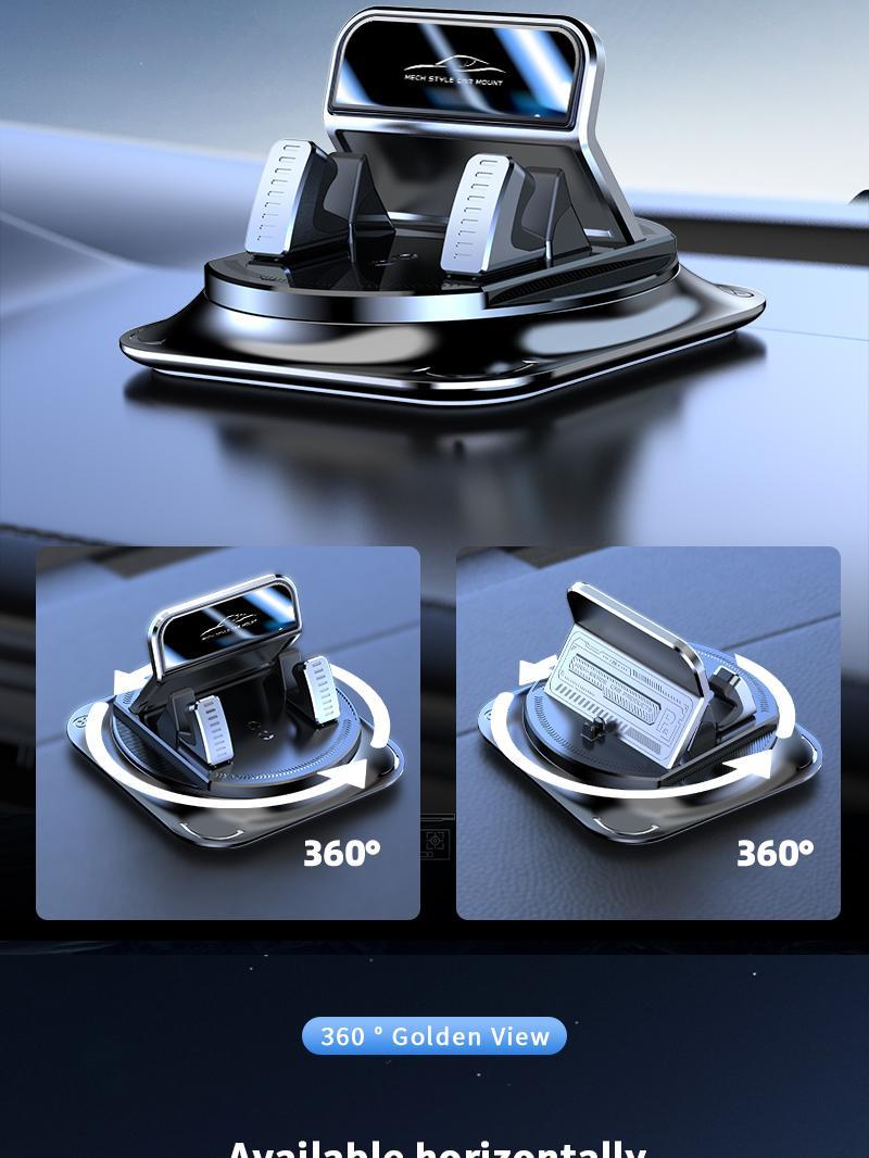 Car Phone Mount with Strong Suction Cup – 360 °   Rotation, Adjustable Viewing Angles, Anti-Slip Holder for All Phones.