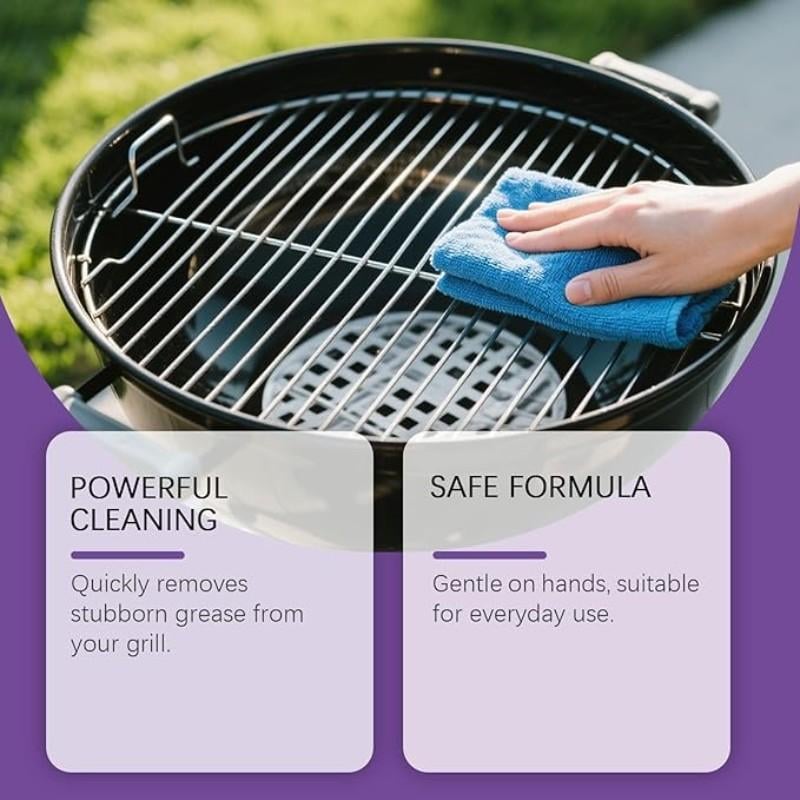 120ML BBQ Non-toxic, Heavy Duty, No Residue Grill Cleaner Degreaser Spray, All-Purpose Smoky Stain & Grease Remover, Fast-Acting Deep Cleaning Formula 120ML BBQ Non-toxic, Heavy Duty, No Residue Grill Cleaner Degreaser Spray, All-Purpose Smoky Stain & Grease Remover, Fast-Acting Deep Cleaning Formula