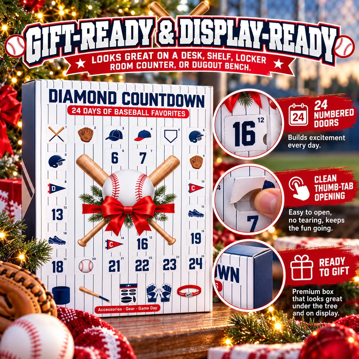 ⚾ Diamond Countdown Baseball Advent Calendar – 24-Day Surprises lifestyle
