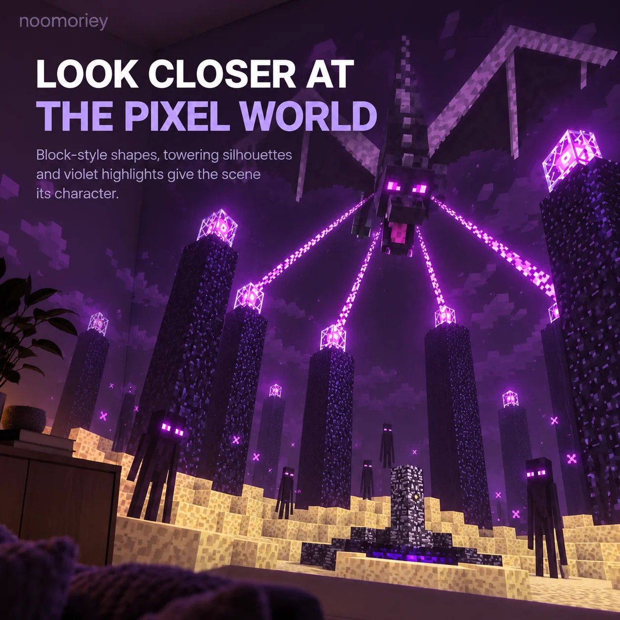 Pixelated fantasy projection detail
