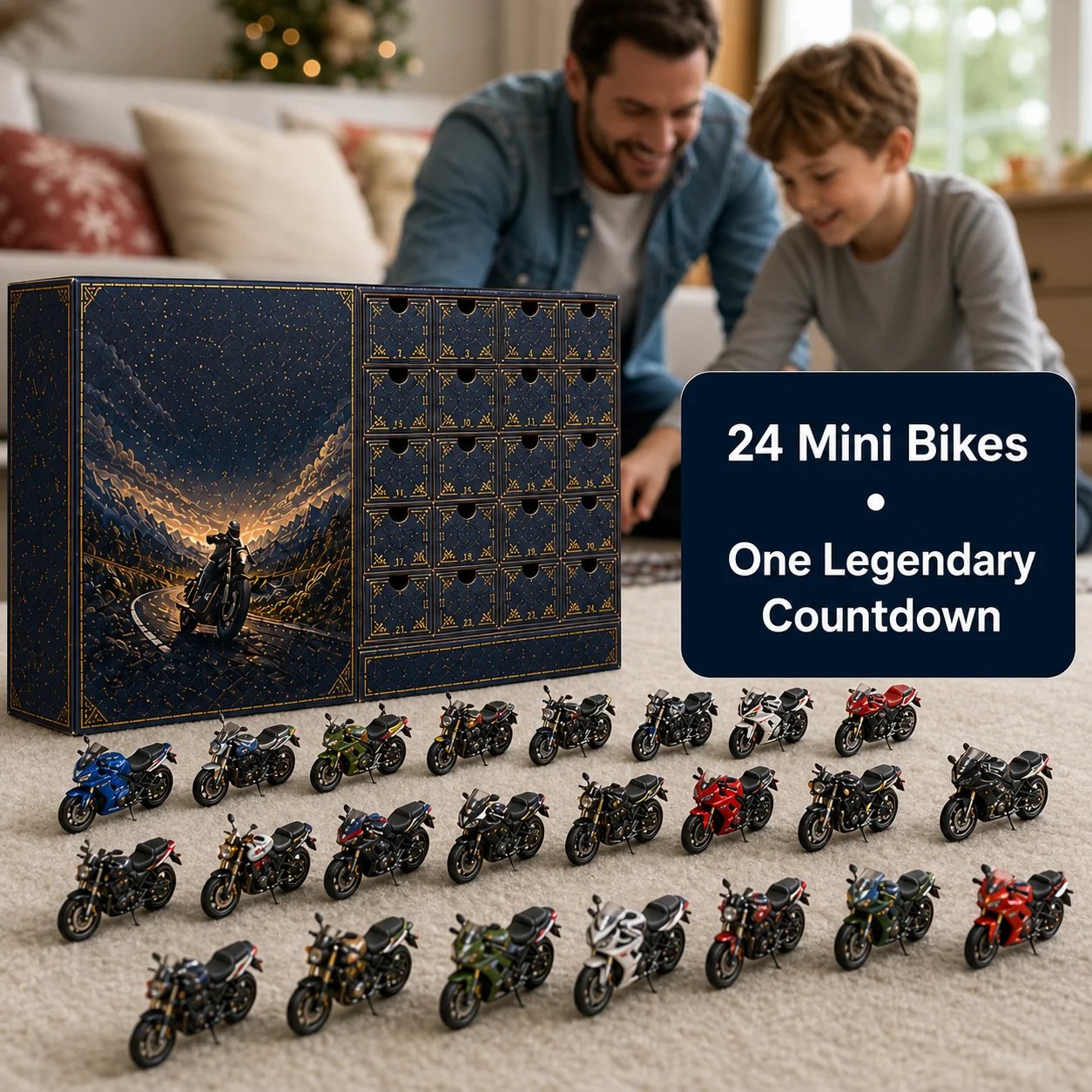 24 Mini Motorcycle Advent Calendar