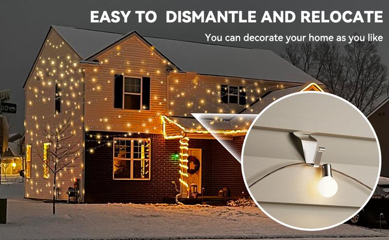 Product Introduction of 10Pcs Vinyl Siding Hooks, No Holes, 12 lbs (Max) No Nails, Reusable, for Outdoors, Christmas Lights, Garland Decoration 10