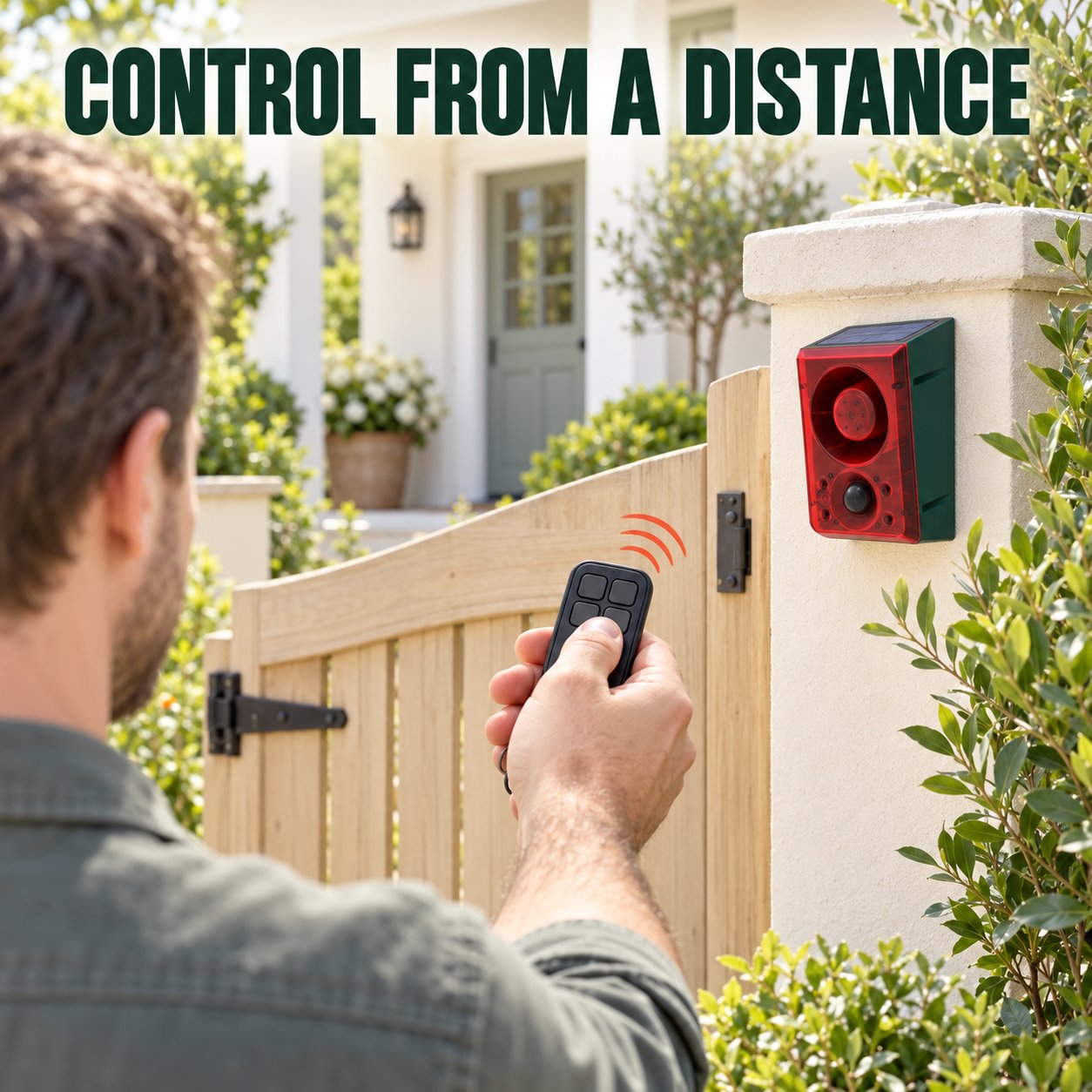 Remote control solar security alarm