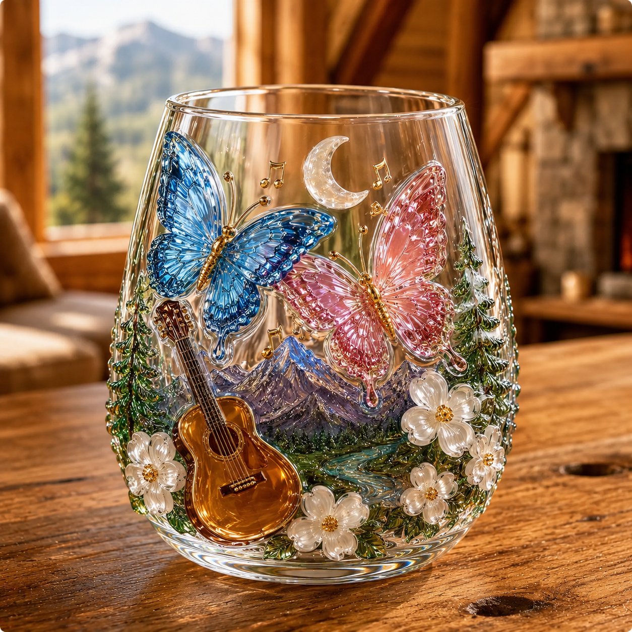 Mountain Melody 3D glass