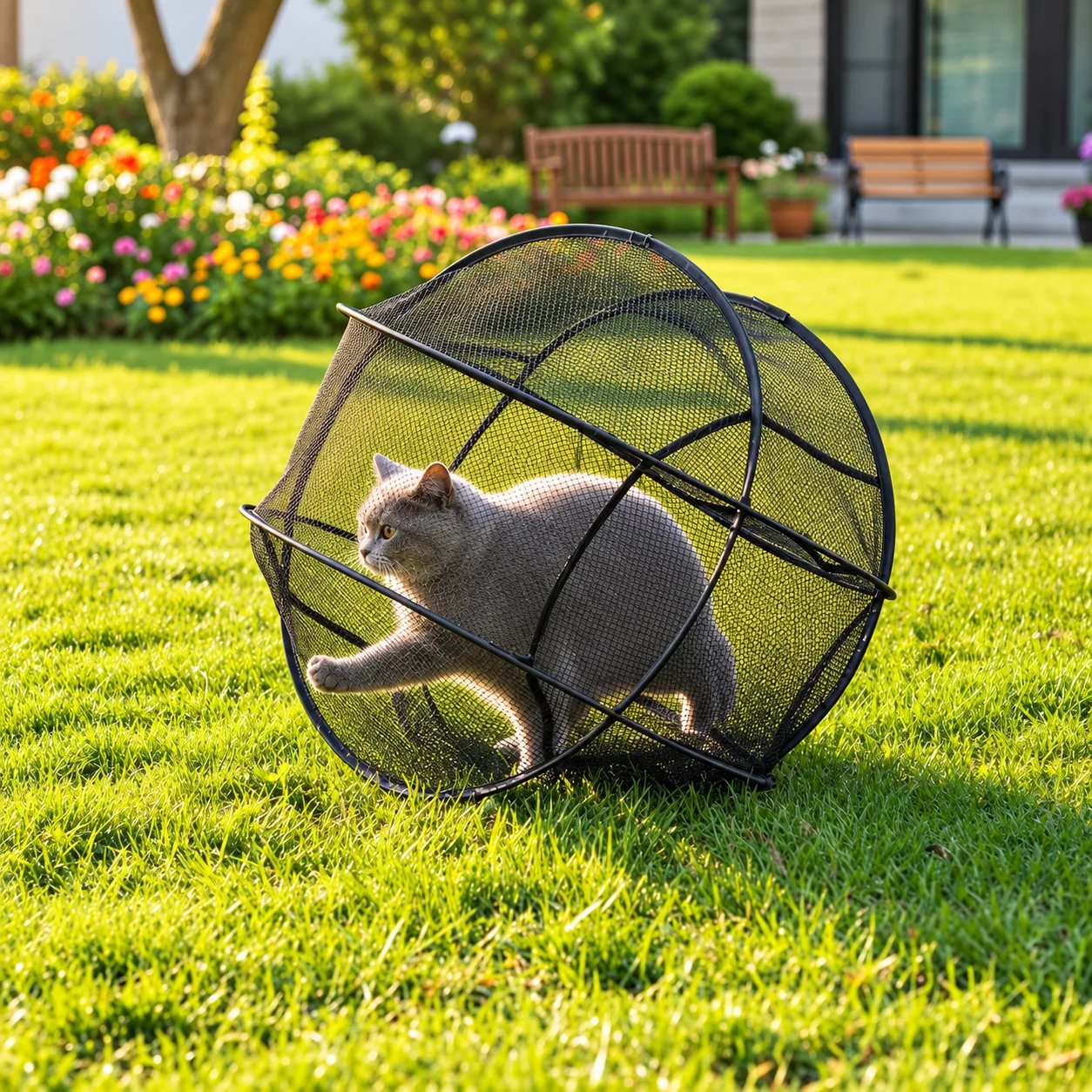 Pop up mesh pet playpen detail