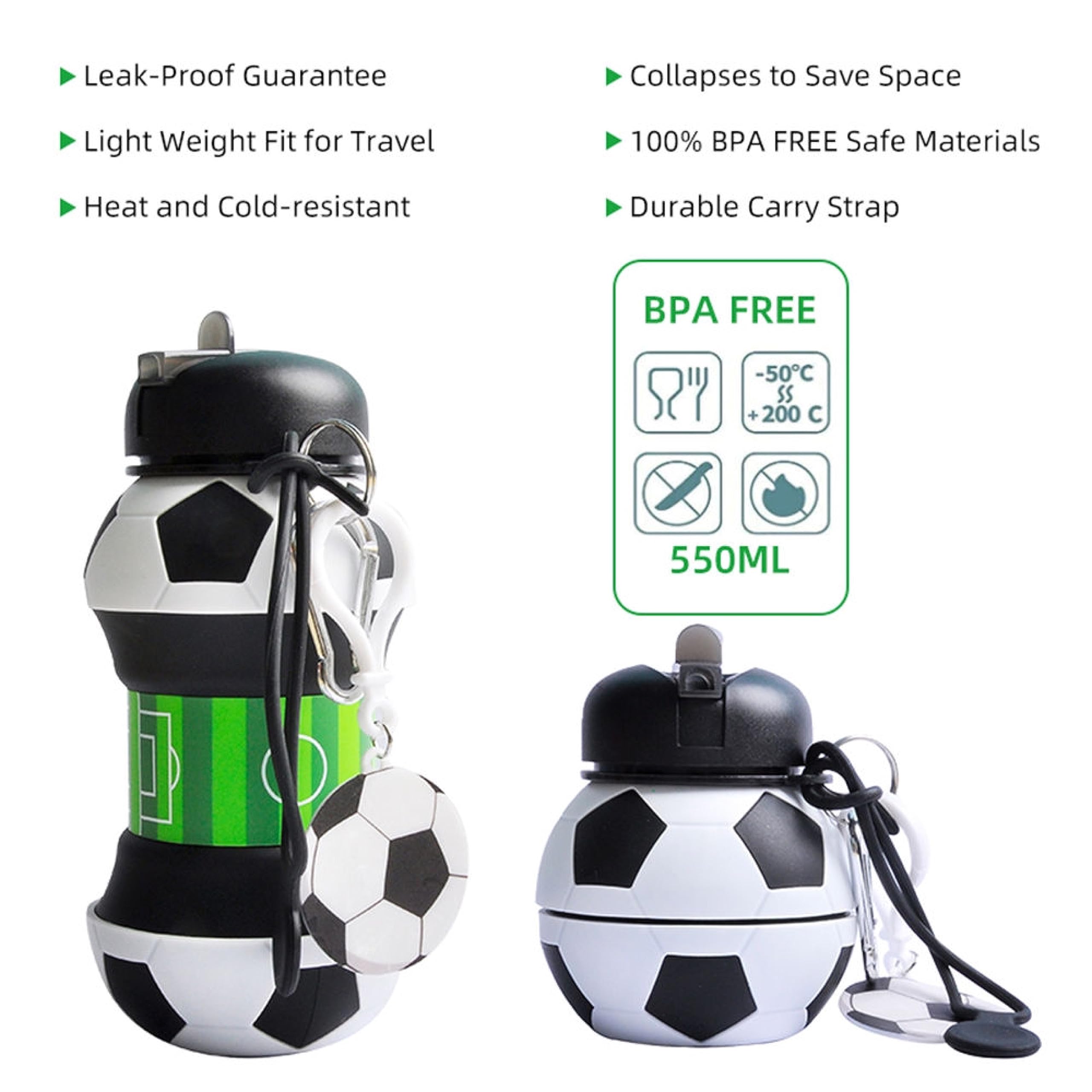 Leakproof lightweight BPA free sports bottle features