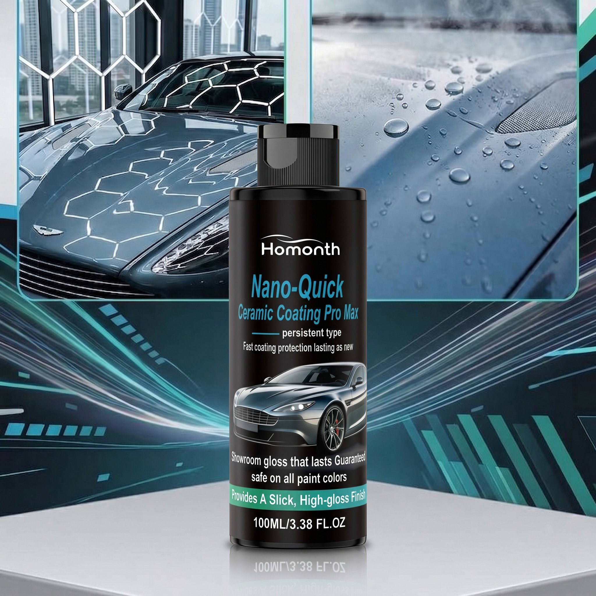 Dust-proof glass-like ceramic coating effect