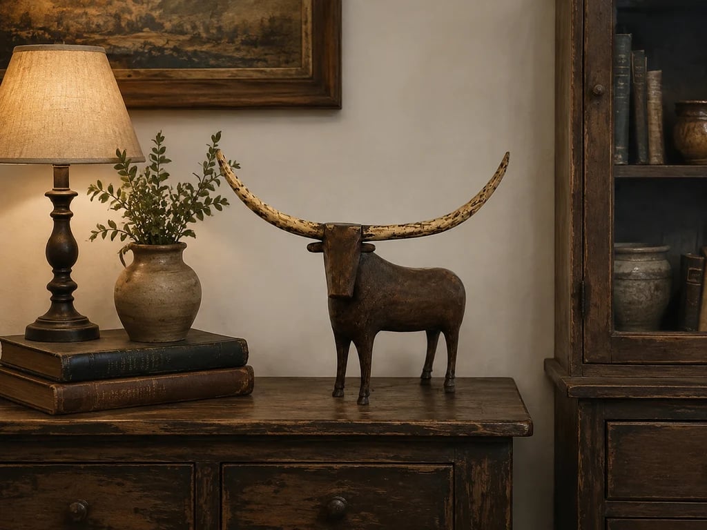 🐑 Vintage Distressed Farm Animal Sculptures – 5 Rustic Styles detail