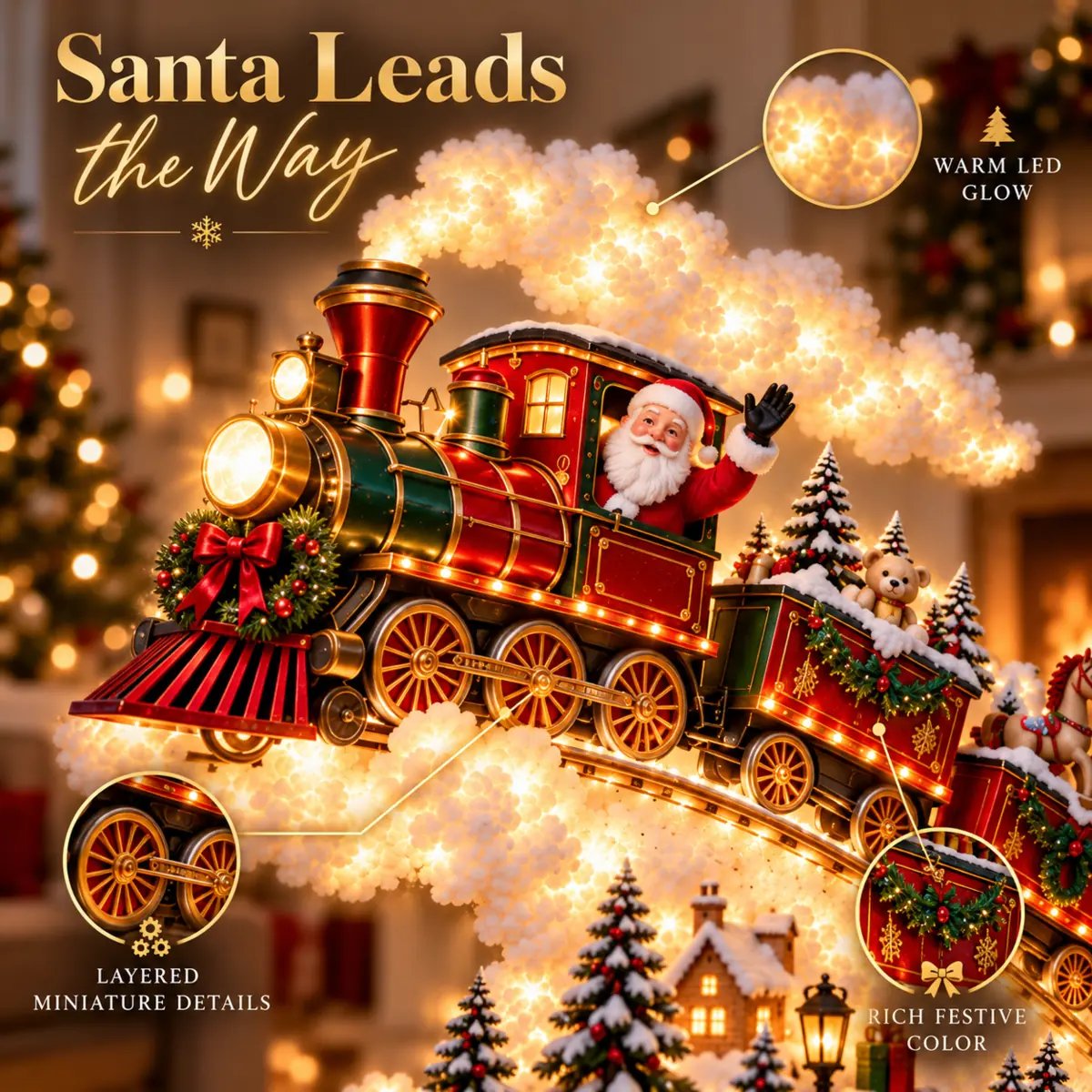 Close view of Santa