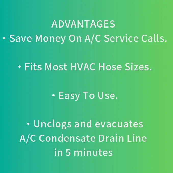 Clear inspection tube AC drain cleaner