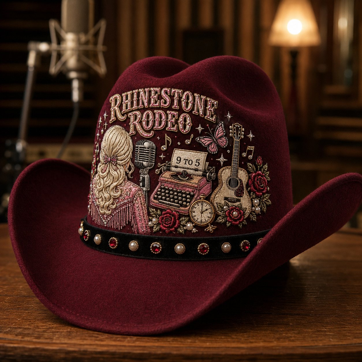 9 to 5 Rhinestone Rodeo cowboy hat
