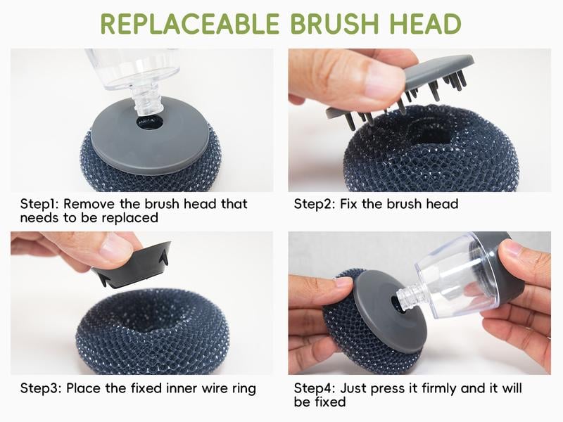 Automatic Liquid Filling Good Handle Soap Dispense Palm Kitchen Brush for Bowl Sink Cleaning Pot Comfortable Automatic Liquid Filling Good Handle Soap Dispense Palm Kitchen Brush for Bowl Sink Cleaning Pot Comfortable