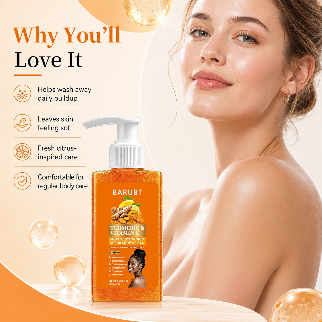 Benefits of body scrub gel for washing away daily buildup and soft skin feel