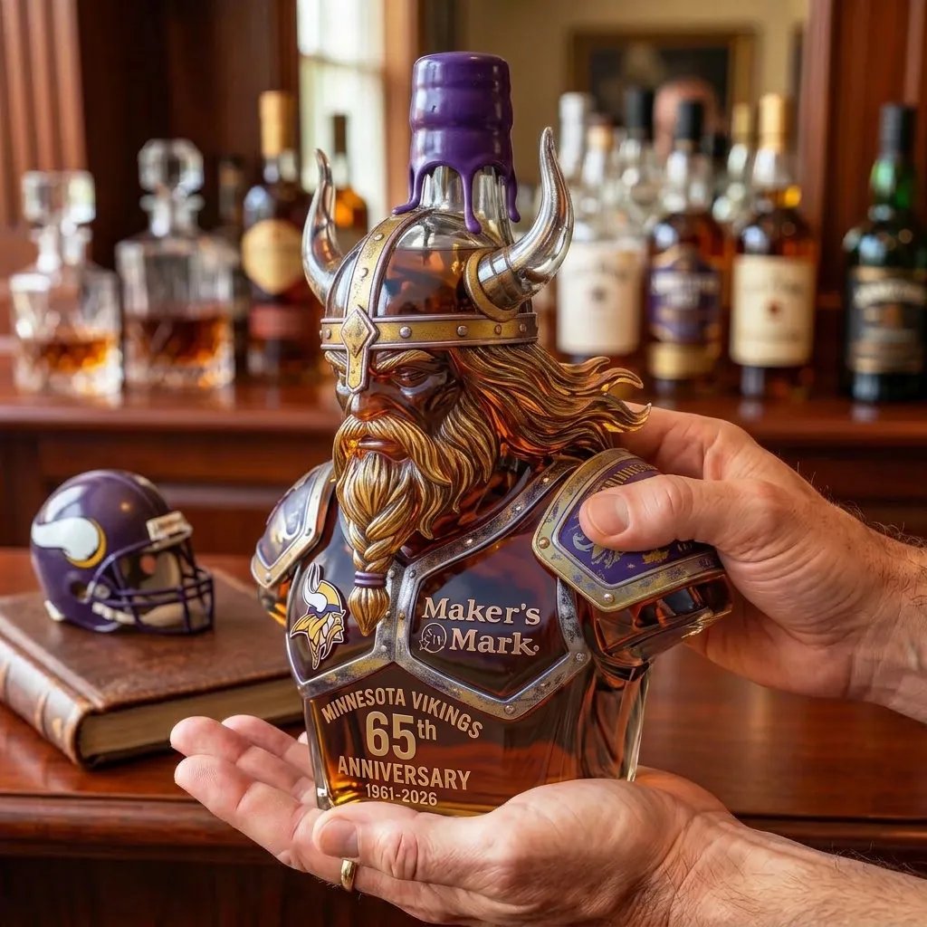 3D warrior bust whiskey bottle sculptural glass detail