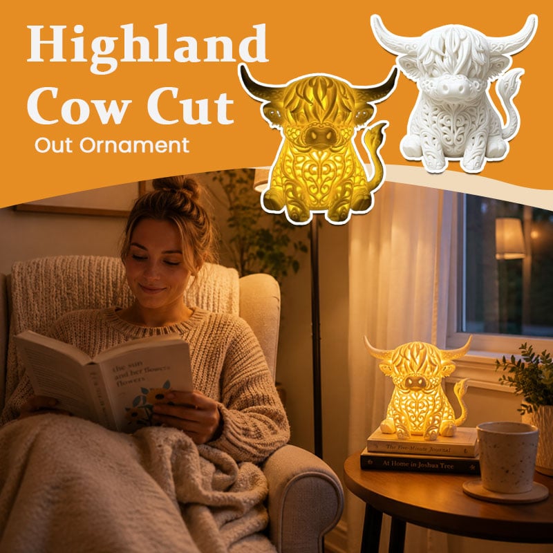Highland Cow hollow-out tea light holder Highland Cow hollow-out tea light holder