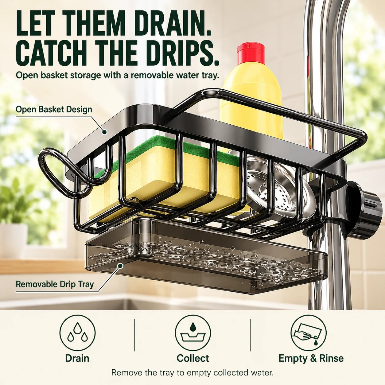 Faucet clamp installation and rotation detail