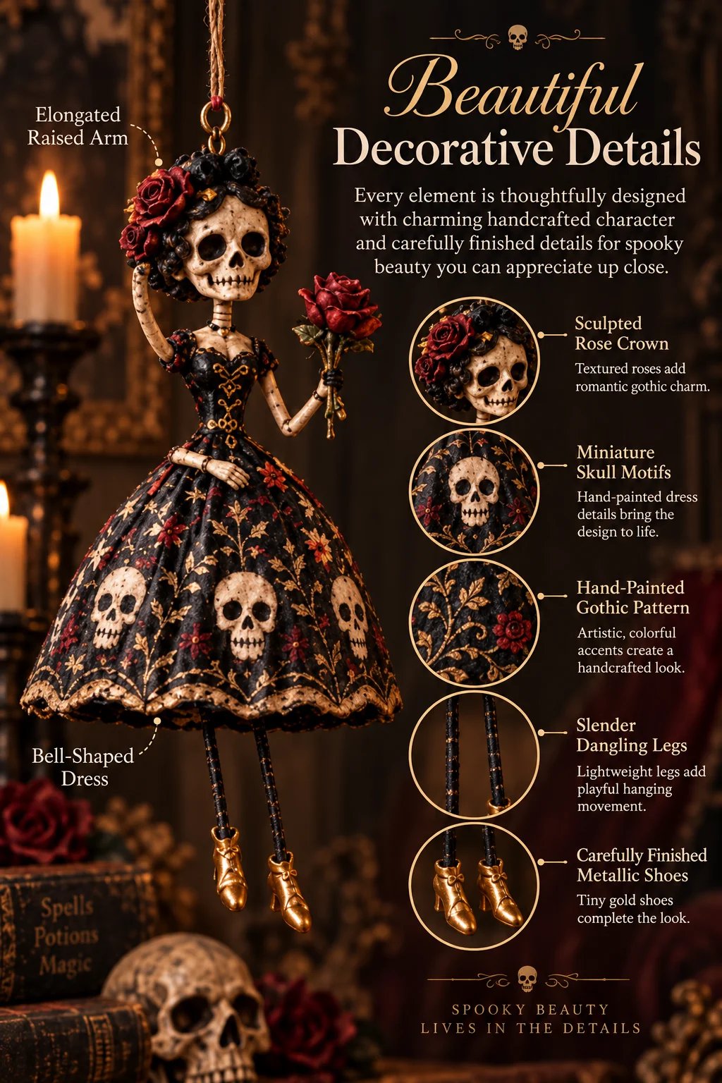 Skull Lady decorative detail guide
