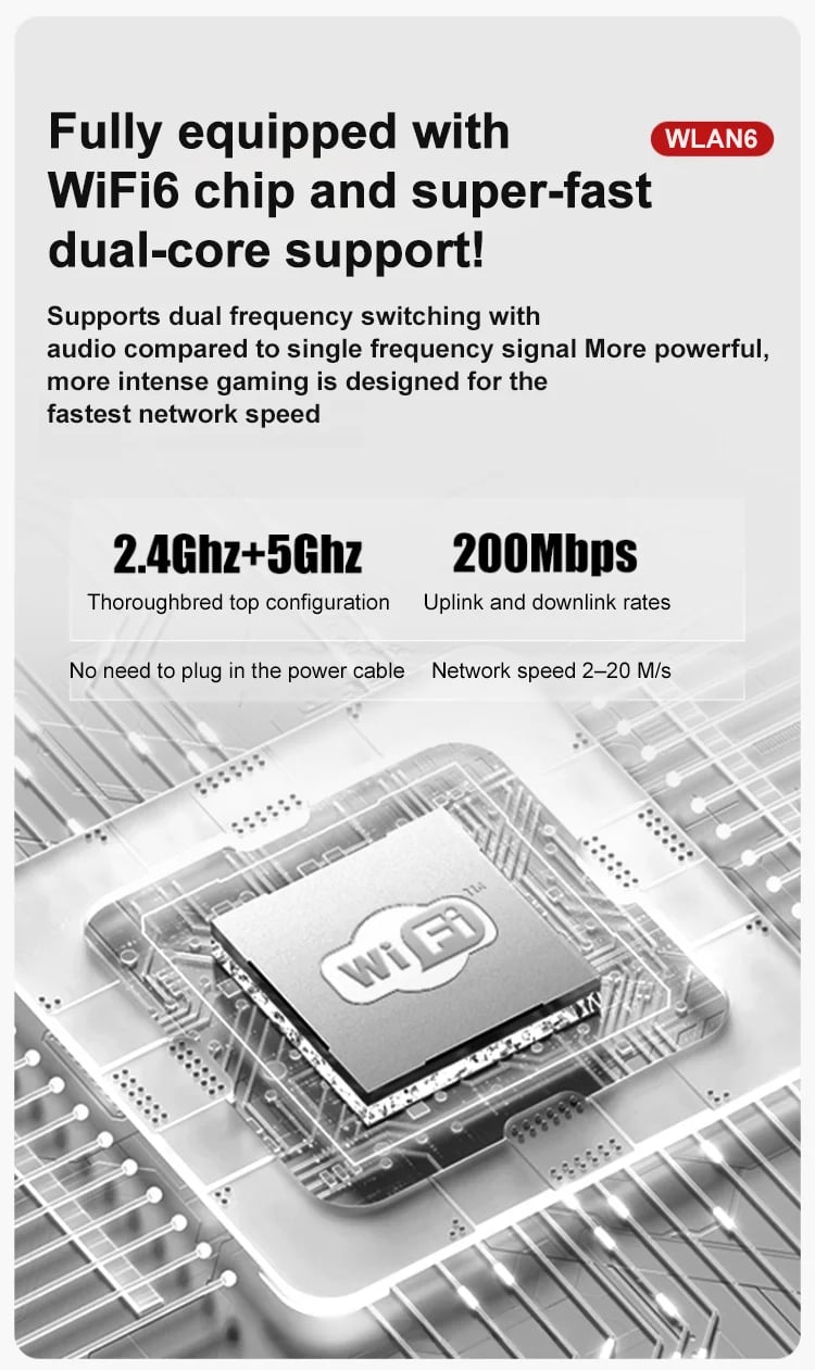 Close-up of the internal WiFi 6 chip Close-up of the internal WiFi 6 chip